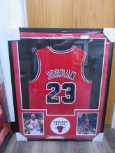 Framed Michael Jordan Signed Jersey Empire