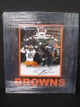 Framed David Njoku Signed 8x10 Photo JSA