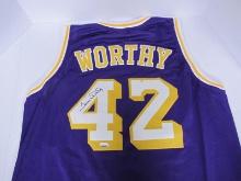 JAMES WORTHY SIGNED LOS ANGELES JERSEY COA