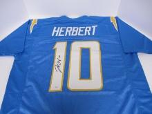 JUSTIN HERBERT SIGNED CHARGERS JERSEY TSA COA