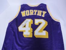 JAMES WORTHY SIGNED LOS ANGELES JERSEY COA