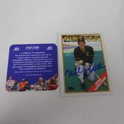 AUTHENTIC 1988 TOPPS MIKE LAVALLIERE AUTOGRAPHED CARD COA