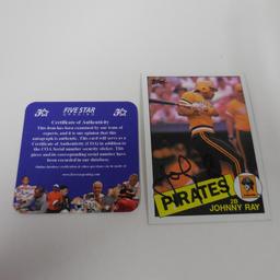 AUTHENTIC 1985 TOPPS JOHNNY RAY AUTOGRAPHED CARD COA