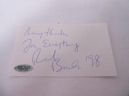 AUTHENTIC SIR RICHARD BRANSON VIRGIN RECORDS AUTOGRAPHED INDEX CARD COA
