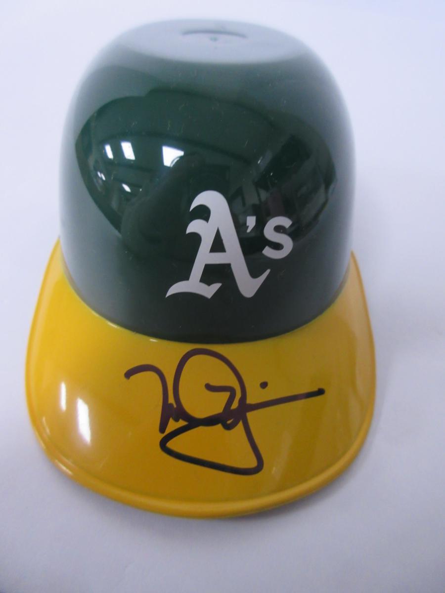 AUTHENTIC MARK MCGWIRE AUTOGRAPHED OAKLAND ATHLETICS SUNDAE CUP HELMET COA
