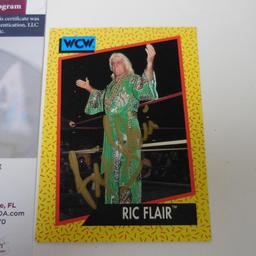 1991 IMPEL WCW RIC FLAIR AUTOGRAPHED SIGNED CARD JSA COA