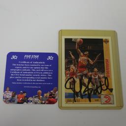 AUTHENTIC 1991-92 UPPER DECK JOHN BATTLE AUTOGRAPHED CARD COA