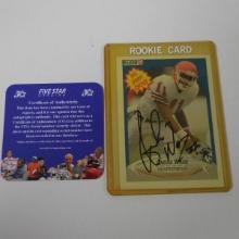 AUTHENTIC 1990 FLEER FOOTBALL ANDRE WARE AUTOGRAPHED ROOKIE CARD BILLS COA