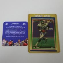 AUTHENTIC 1990 SCORE FOOTBALL AL TOON AUTOGRAPHED CARD JETS COA