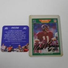 AUTHENTIC 1989 PRO SET MARK RYPIEN AUTOGRAPHED ROOKIE CARD COA