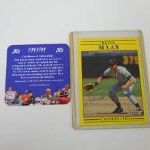 AUTHENTIC 1991 FLEER KEVIN MAAS AUTOGRAPHED CARD COA