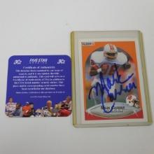 AUTHENTIC 1990 FLEER MARK CARRIER AUTOGRAPHED CARD COA