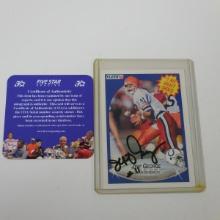 AUTHENTIC 1990 FLEER JEFF GEORGE AUTOGRAPHED ROOKIE CARD COA