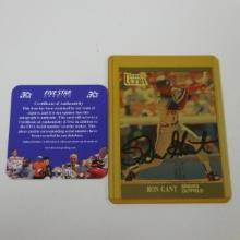AUTHENTIC 1991 FLEER ULTRA RON GANT AUTOGRAPHED CARD COA