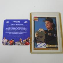 AUTHENTIC 1991 TOPPS ZANE SMITH AUTOGRAPHED CARD COA