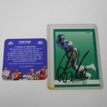 AUTHENTIC 1991 FLEER ROB MOORE AUTOGRAPHED CARD COA