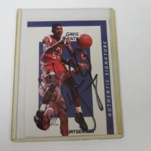 1991 COURTSIDE DRAFT PIX GREG ANTHONY PACK PULLED AUTOGRAPHED ROOKIE CARD