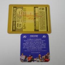 AUTHENTIC 1990 FLEER BASKETBALL JEROME POOH RICHARDSON AUTOGRAPHED CARD COA