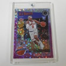 2019-20 PANINI HOOPS PREMIUM STOCK RJ BARRETT PURLE DISCO PRIZM ROOKIE CARD KNICKS