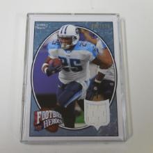 2008 UPPER DECK HEROES LENDALE WHITE GAME USED JERSEY CARD #D 052/175 TITANS