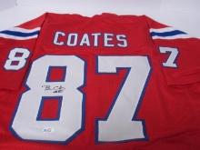 AUTHENTIC BEN COATES AUTOGRAPHED NEW ENGLAND PATRIOTS CUSTOM JERSEY FSG COA