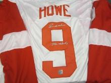 AUTHENTIC GORDIE HOWE AUTOGRAPHED HOCKEY JERSEY FRAMEWORTH COA RED WINGS