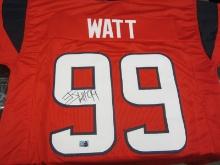 AUTHENTIC J.J. WATT AUTOGRAPHED FOOTBALL JERSEY JJ WATT 99 COA