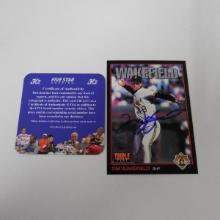 AUTHENTIC 1993 DONRUSS TRIPLE PLAY TIM WAKEFIELD AUTOGRAPHED CARD COA