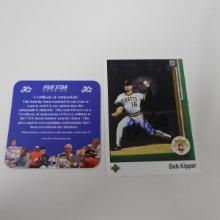 AUTHENTIC 1989 UPPER DECK BOB KIPPER AUTOGRAPHED CARD COA