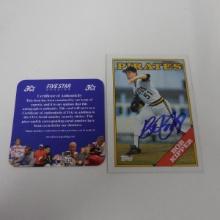 AUTHENTIC 1988 TOPPS BOB KIPPER AUTOGRAPHED CARD COA