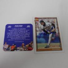 AUTHENTIC 1991 TOPPS TED POWER AUTOGRAPHED CARD COA