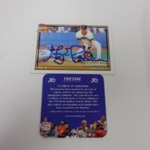AUTHENTIC 1991 TOPPS GARY REDUS AUTOGRAPHED CARD COA