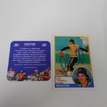 AUTHENTIC 1983 TOPPS LEE TUNNEEL AUTOGRAPHED CARD COA