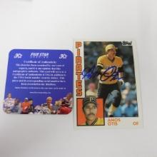 AUTHENTIC 1984 TOPPS AMOS OTIS AUTOGRAPHED CARD COA