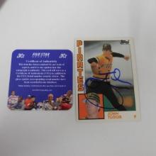 AUTHENTIC 1984 TOPPS JOHN TUDOR AUTOGRAPHED CARD COA