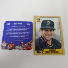 AUTHENTIC 1987 TOPPS JOHN CANGELOSI AUTOGRAPHED CARD COA