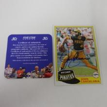AUTHENTIC 1981 TOPPS JOHN CANDELARIA AUTOGRAPHED CARD COA