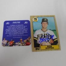 AUTHENTIC 1987 TOPPS BOB KIPPER AUTOGRAPHED CARD COA