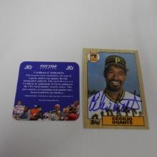 AUTHENTIC 1987 TOPPS CECILIO GUANTE AUTOGRAPHED CARD COA