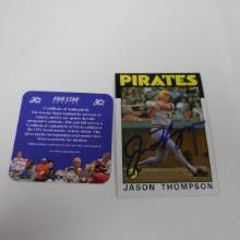 AUTHENTIC 1986 TOPPS JASON THOMPSON AUTOGRAPHED CARD COA
