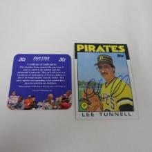 AUTHENTIC 1986 TOPPS LEE TUNNELL AUTOGRAPHED CARD COA