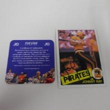 AUTHENTIC 1985 TOPPS JOHNNY RAY AUTOGRAPHED CARD COA