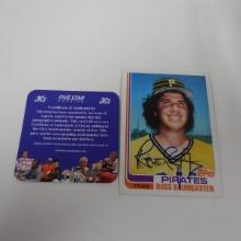 AUTHENTIC 1982 TOPPS ROSS BAUMGARTEN AUTOGRAPHED CARD COA