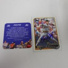 AUTHENTIC 1989 TOPPS BOB KIPPER AUTOGRAPHED CARD COA