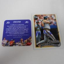 AUTHENTIC 1989 TOPPS MIKE LAVALLIERE AUTOGRAPHED CARD COA