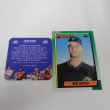 AUTHENTIC 1990 TOPPS BOB KIPPER AUTOGRAPHED CARD COA