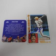 AUTHENTIC 1984 TOPPS JASON THOMPSON AUTOGRAPHED CARD COA