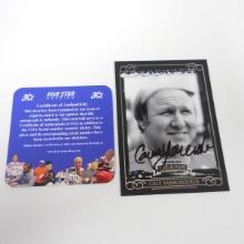 AUTHENTIC 2008 PRESS PASS CALE YARBOROUGH AUTOGRAPHED CARD COA