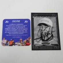 AUTHENTIC 2008 PRESS PASS GEOFF BODINE AUTOGRAPHED CARD COA