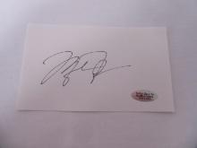AUTHENTIC MICHAEL JORDAN AUTOGRAPHED INDEX CARD TSA COA